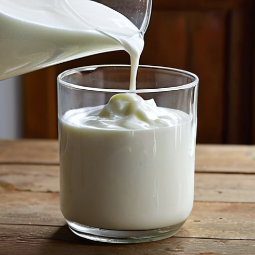 **

Bulgarian yogurt being made at home. Show the process of fermenting yogurt with milk and yogurt starter in a clean glass container. Focus on a traditional, homemade aesthetic.

**