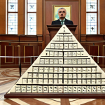 **

Prompt: Bulgarian constitution, legal pyramid diagram with constitution at the base, parliament building in Sofia, representing law creation, scales of justice reflecting court system, emphasizing fairness and equality.

**